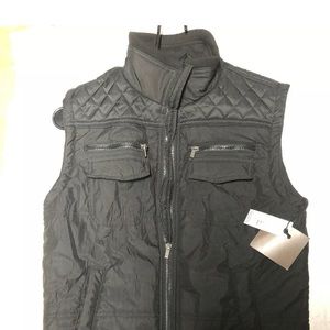 Rebel&soul black Men’s quilted vest brand new/tags